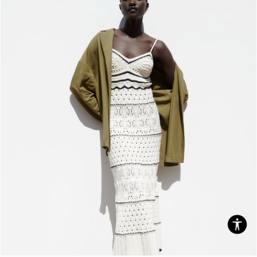 Zara •  Viral Crochet Dress • Sz S
